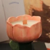 Tulip ceramic scented wax Valentine's Day, Mother's Day, Thanksgiving Day gift, wedding gift, long-lasting scented gift box decoration, tulip ceramic low-temperature scented candle, cute girl birthday gift, bedroom long-lasting scented gift box decoration Item Picture